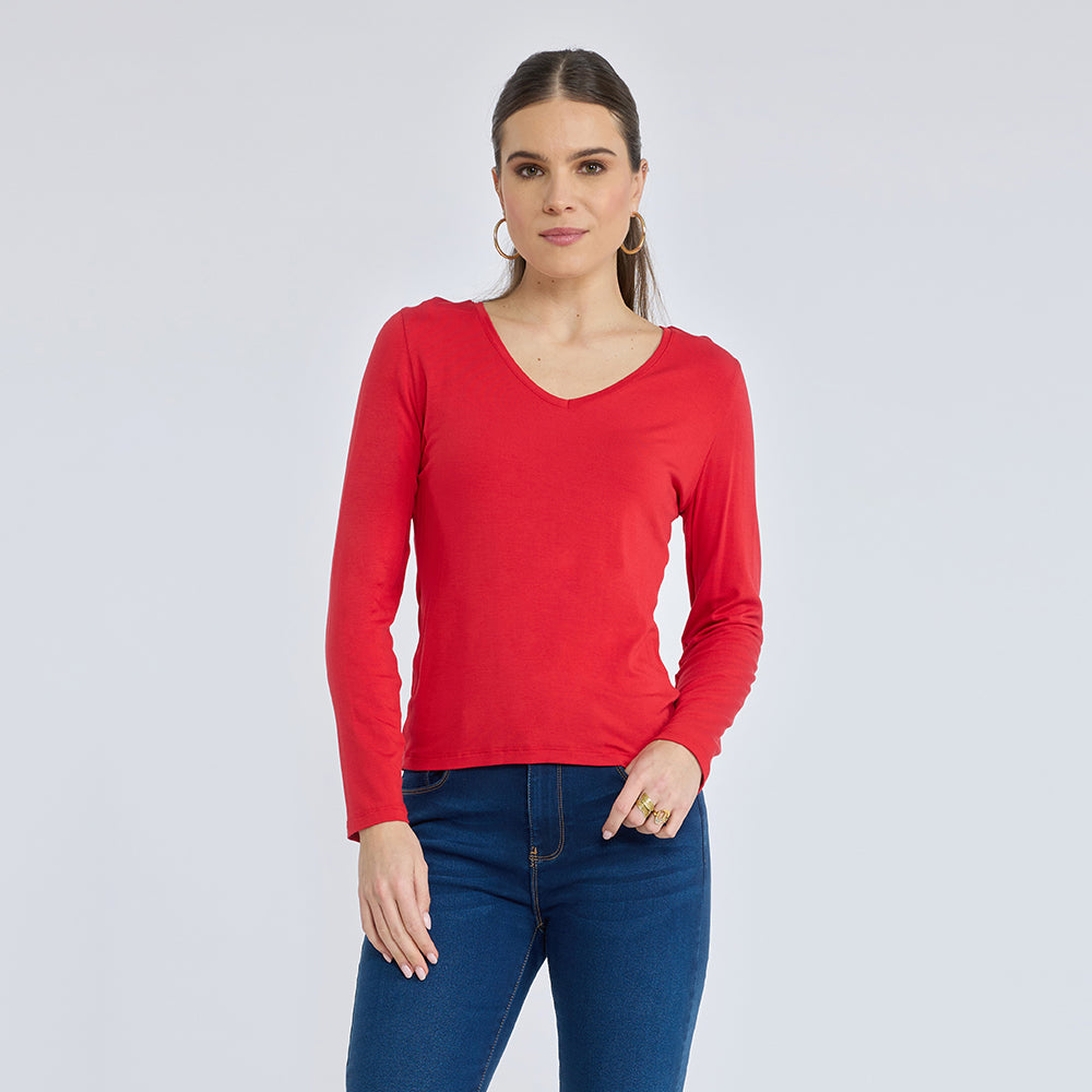 Top cuello en V Ver Blusa Mujer Vanity - Main Image