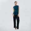 Top Pleated Velvet manga tipo sisa