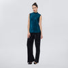 Top Pleated Velvet manga tipo sisa