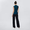 Top Pleated Velvet manga tipo sisa