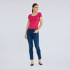 Top cuello redondo manga corta