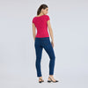 Top cuello redondo manga corta