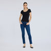 Top cuello redondo manga corta