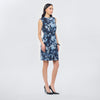 Vestido floral bicolor
