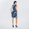 Vestido floral bicolor
