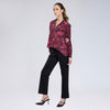 Maxi blusa con print