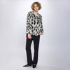 Blazer oversize animal print