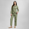 Blusa verde cemento tipo camisa