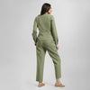 Blusa verde cemento tipo camisa