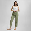 Pantalón verde cemento con moño