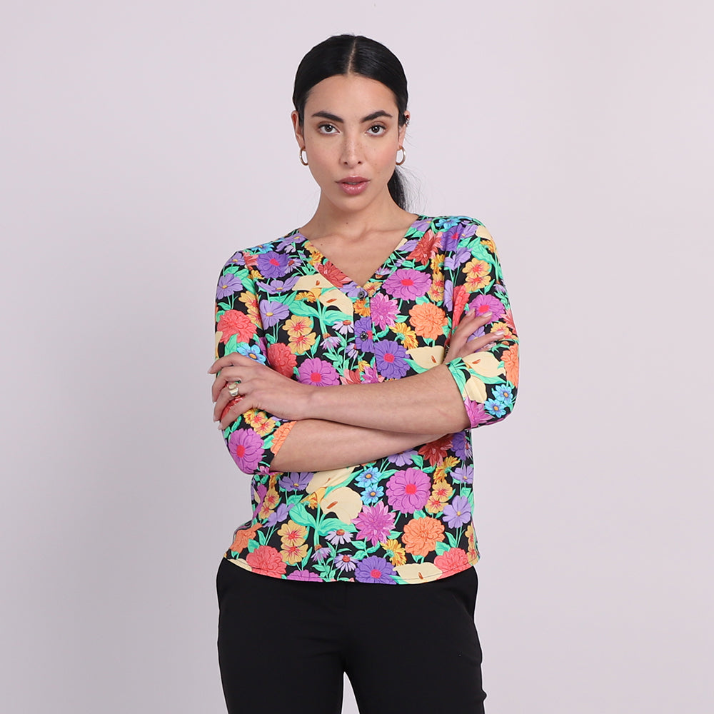 
                  
                    Blusa Estampado Floral 3/4
                  
                