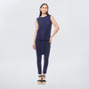 Blusa de lino cuello redondo