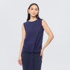 Blusa de lino cuello redondo