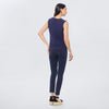 Blusa de lino cuello redondo