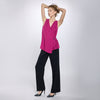 Blusa cruzada con broche