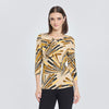 Blusa de estampado orgánico con detalle de lazo