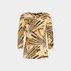 Blusa de estampado orgánico con detalle de lazo