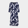 Vestido floral bicolor