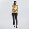 Blusa de estampado orgánico con detalle de lazo