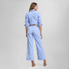 Pantalón capri a rayas