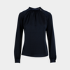 Blusa de cuello plisado