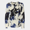 Blusa floral con lace up