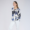 Blusa floral con lace up
