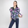 Blusa estilo capa con print floral