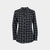 Camisa amplia con estampado tipo windowpane