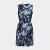 Vestido floral bicolor