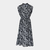 Vestido midi b/n
