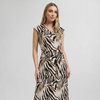 Vestido largo de animal print