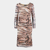 Vestido traslúcido en animal print