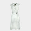 Vestido largo con estampado tipo windowpane