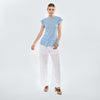 Blusa de punto manga corta