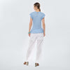 Blusa de punto manga corta