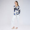 Blusa floral con lace up