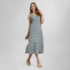 Vestido corte imperio con cuello en V