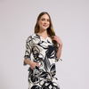 Blusa de lino manga tres cuartos