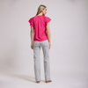 Blusa de mangas con volantes en cascada