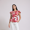 Blusa con estampado botánico