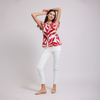 Blusa con estampado botánico