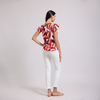 Blusa con estampado botánico