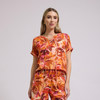 Blusa holgada con escote de amarre