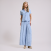 Blusa con corte camisa microplisada