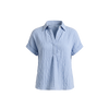 Blusa con corte camisa microplisada