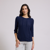 Blusa de cuello redondo