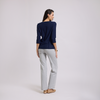 Blusa de cuello redondo