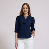 Blusa con hombros trapeados