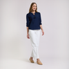 Blusa con hombros trapeados